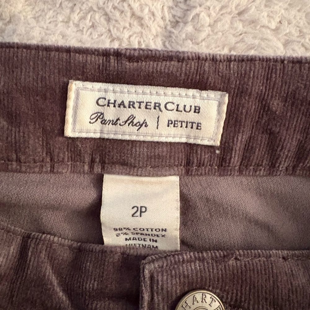 Charter Club Taupe Corduroy Pants
